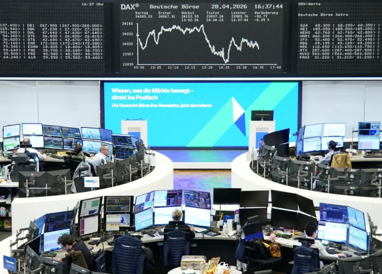 Le graphique de l'indice boursier allemand DAX à la bourse de Francfort