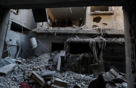 Conséquences d'une frappe israélienne, à Rafah