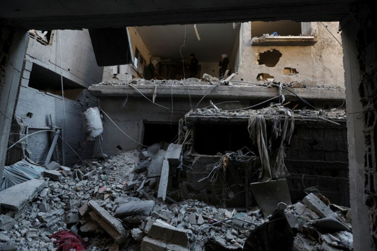 Conséquences d'une frappe israélienne, à Rafah