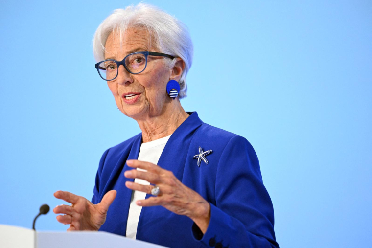 Christine Lagarde, présidente de la Banque centrale européenne (BCE),  lors d'une conférence de presse à Francfort-sur-le-Main (Allemagne), le 11 juin 2026. ( AFP / KIRILL KUDRYAVTSEV )