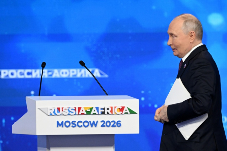 RussLe président russe Vladimir Poutine lors du forum économique et humanitaire Russie-Afrique à Moscou, le 28 octobre 2026 ( POOL / Igor IVANKO )