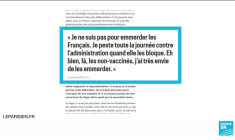 La polémique autour des propos d'E. Macron perturbe le débat sur le passe vaccinal