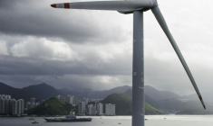 La seule éolienne commerciale de Hong Kong a été mise hors service lundi après deux décennies d'exploitation, a annoncé le fournisseur d'électricité HK Electric ( AFP / TENGKU Bahar )
