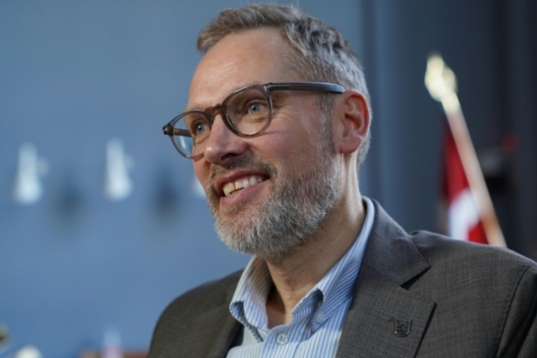Le maire de Kolding, Jakob Ville, lors d'une interview, le 16 mars 2026 au Danemark ( AFP / James Brooks )