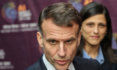 Emmanuel Macron à New Delhi, en Inde, le 19 février 2026. ( AFP / LUDOVIC MARIN )