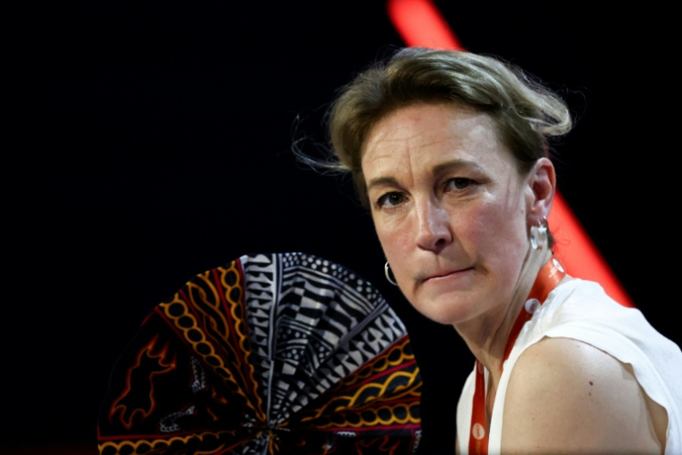 La secrétaire générale de la CFDT Marylise Léon le 22 juin 2026, à Bordeaux ( AFP / ROMAIN PERROCHEAU )