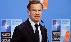 Le Premier ministre suédois Ulf Kristersson à La Haye le 25 juin 2025. ( POOL / LUDOVIC MARIN )