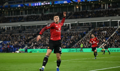 Le joueur de Manchester United Benjamin Sesko à Liverpool, le 23 février 2026. ( AFP / PAUL ELLIS )