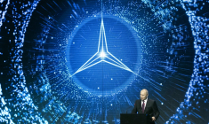 Vladimir Poutine à Moscou en Russie, le 3 avril 2019. ( POOL / PAVEL GOLOVKIN )