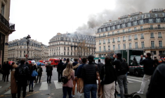 INCENDIE DANS UN IMMEUBLE DANS LE QUARTIER DE L'OPÉRA À PARIS