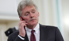 Dmitri Peskov à Astana, au Kazakhstan, le 27 novembre 2024. ( POOL / GAVRIIL GRIGOROV )