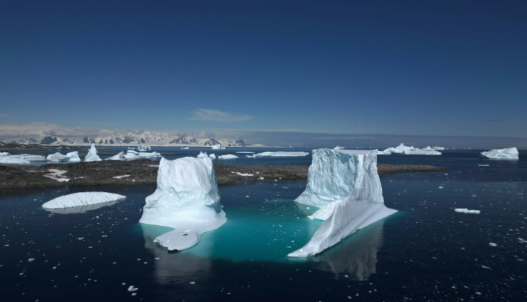 Vue du paysage à la station Palmer des États-Unis, sur l'île Anvers, en Antarctique, le 21 janvier 2024 ( AFP / Juan BARRETO )
