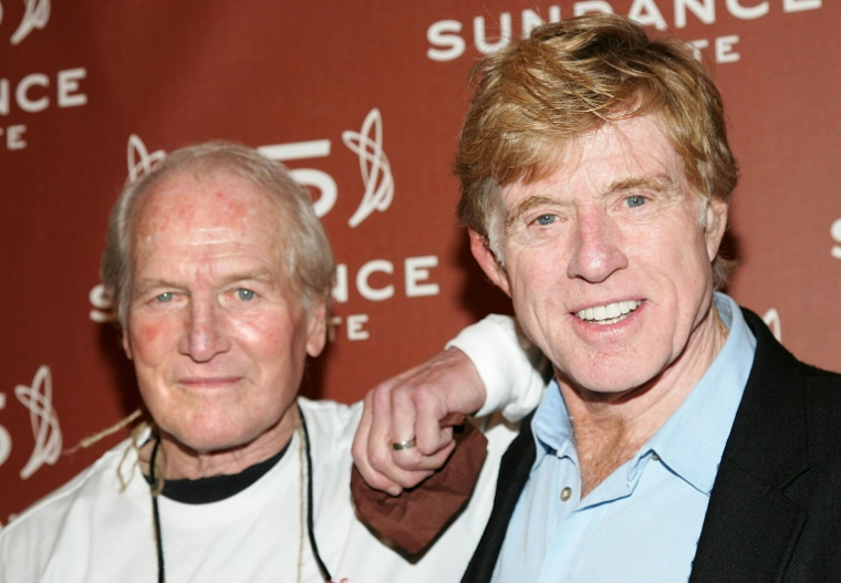 Les acteurs américains Paul Newman (g) et Robert Redford lors du 25e anniversaire du Sundance Institute, le 6 novembre 2006 à New York ( Getty / Evan Agostini )