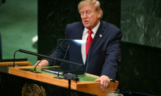 Donald Trump lors de son discours à l'ONU à New York, le 22 septembre 2026 ( AFP / ANGELA WEISS )