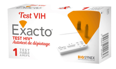 Biosynex lance son autotest dans le VIH, nommé Exacto Test HIV. (© Biosynex)