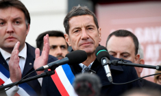 Le maire de Cannes David Lisnard, candidat à la présidentielle, le 18 octobre 2026 à Limoges  ( AFP / PASCAL LACHENAUD )
