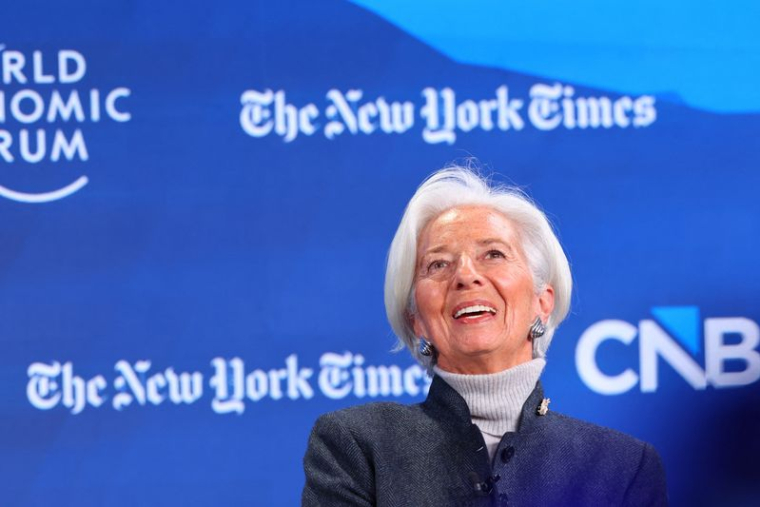 Christine Lagarde, présidente de la Banque centrale européenne (BCE) à Davos