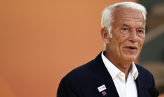 Le président du Medef Patrick Martin s'exprime lors de l'événement de rentrée de l'organisation patronale le 28 août 2025 à Paris  ( POOL / Thibaud MORITZ )