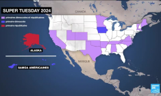 "Super Tuesday" aux Etats-Unis : des primaires organisées dans 15 Etats
