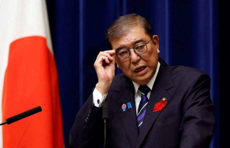 Le Premier ministre japonais sortant Shigeru Ishiba