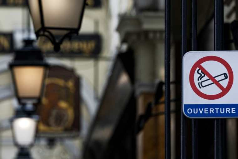 Dans une galerie commerçante à Paris, le 3 juin 2025 ( AFP / JOEL SAGET )