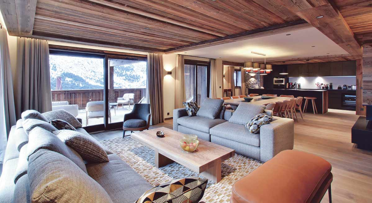 La recherche des beaux volumes et d'un certain niveau de standing dans l'immobilier de montagne est une tendance de fond. La demande a évolué. Les vacanciers veulent de l'espace, du confort, loin des petits studios des années 70. (© Promo 6)