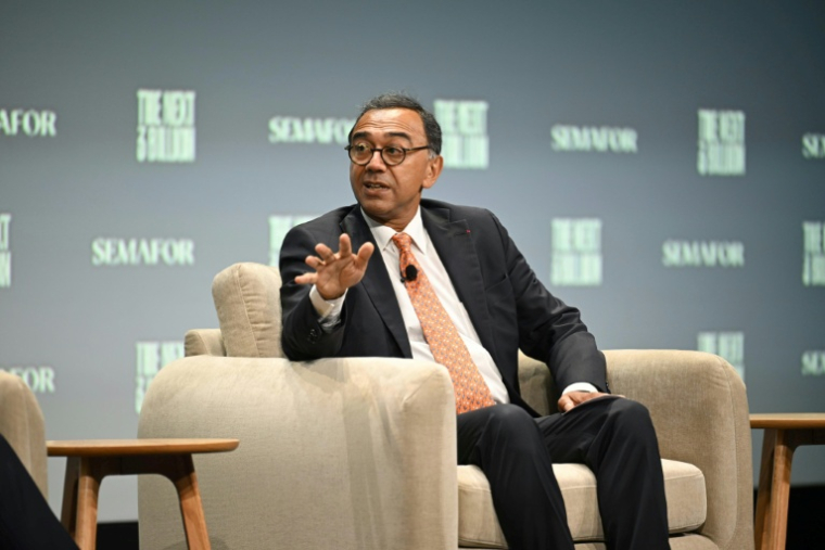 Vivek Badrinath, directeur général de la GSMA, le 24 septembre 2025 à New York ( GETTY IMAGES NORTH AMERICA / Dave Kotinsky )