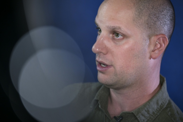 Le journaliste américain Evan Gershkovich à Washington, le 30 septembre 2026 ( AFP / Oliver Contreras )