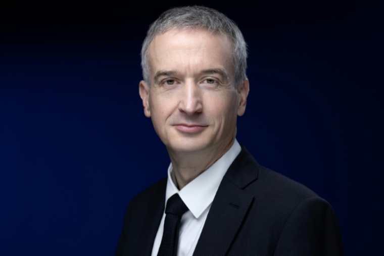 Yann Leriche, directeur général de Getlink, l'exploitant d'Eurotunnel le 21 février 2025 à Paris ( AFP / JOEL SAGET )