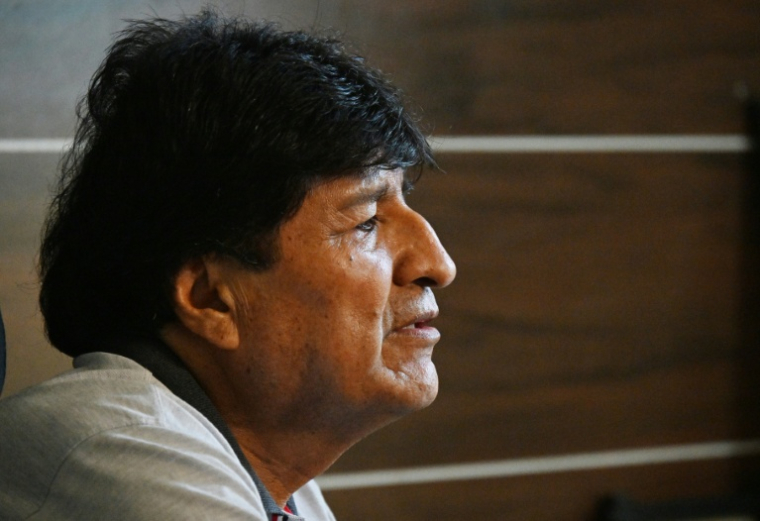 L'ancien président bolivien Evo Morales lors d'un entretien à l'AFP, à Lauca Eñe, dans le département de Cochabamba, en Bolivie, le 28 avril 2025 ( AFP / AIZAR RALDES )