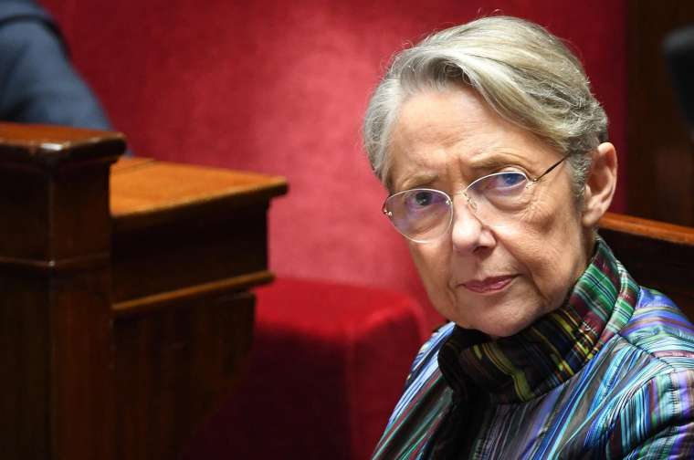 Elisabeth Borne à l'Assemblée, le 28 février 2023. ( AFP / BERTRAND GUAY )