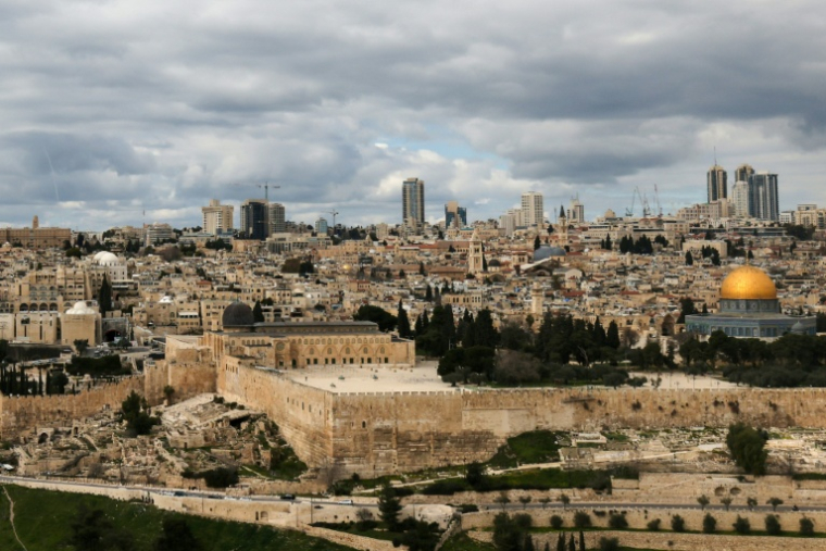 Vue de Jérusalem avec mosquée al-Aqsa et le dôme du Rocher, le 28 février 2026 ( AFP / AHMAD GHARABLI )