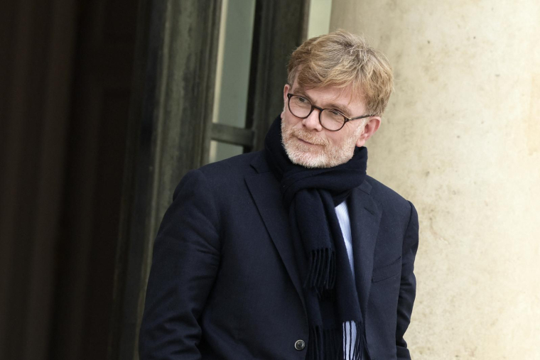 Marc Fesneau à Paris le 28 février 2024. ( AFP / KIRAN RIDLEY )