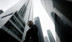 Dans le quartier d'affaires de Pékin, le 15 juillet 2025 ( AFP / WANG Zhao )