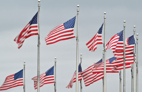 Des drapeaux américains
