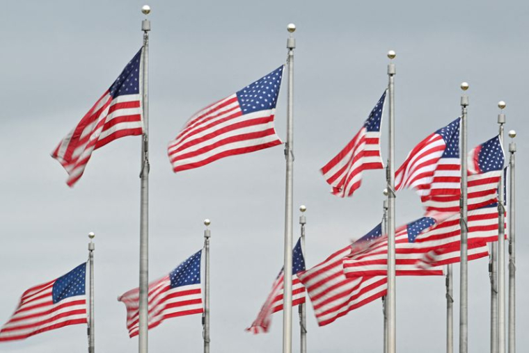 Des drapeaux américains