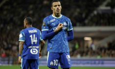 L'attaquant de l'OM Mason Greenwood, auteur du but de la victoire à Toulouse, le 7 mars 2026 ( AFP / Valentine CHAPUIS )