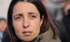 Sophie Binet, le 13 avril 2023, à Ivry-sur-Seine ( AFP / THOMAS SAMSON )