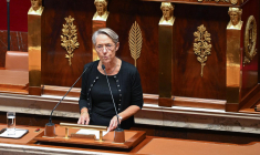 La Première ministre Elisabeth Borne à l'Assemblée nationale, le 19 octobre 2022 à Paris ( AFP / Emmanuel DUNAND )