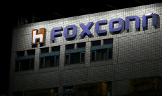 Le logo de Foxconn à Taipei