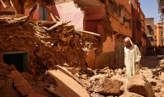 Les décombres à Amizmiz suite au tremblement de terre