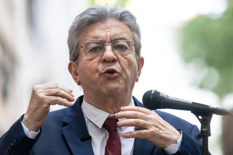 Jean-Luc Mélenchon, chef de file de LFI, le 7 mai 2026 à Marseille ( AFP / MIGUEL MEDINA )
