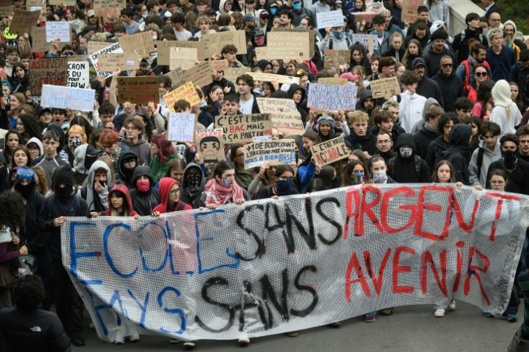 Manifestation à Nantes le 9 octobre 2026 ( AFP / Loic VENANCE )