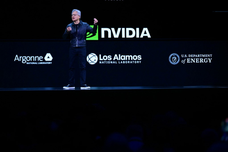 Jensen Huang, PDG de Nvidia, à Washington DC, le 28 octobre 2025 ( AFP / JIM WATSON )
