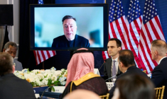 Elon Musk lors de son intervention à une réunion du G20, à Chapel Hill, en Caroline du Nord, le 1er septembre 2026 ( AFP / Matt RAMEY )