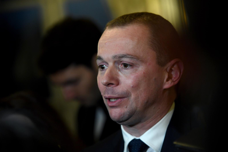 Olivier Dussopt, à Paris, le 26 janvier 2023 ( AFP / Christophe ARCHAMBAULT )