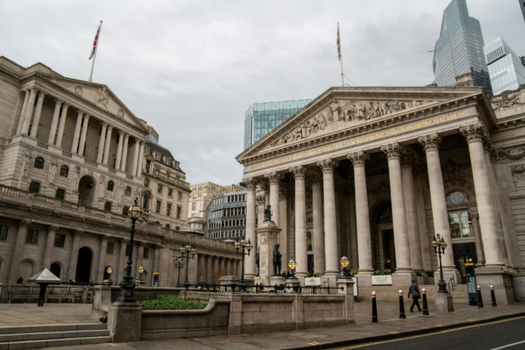 La Banque d'Angleterre (BoE) dans le centre de Londres. Photo prise le 6 novembre 2025 ( AFP / Niklas HALLE'N )