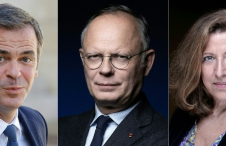 La menace d'un procès s'éloigne considérablement pour trois ex-membres du gouvernement, Edouard Philippe, Olivier Véran et Agnès Buzyn, visés par une enquête sur leur gestion du Covid-19 ( AFP / LUDOVIC MARIN )