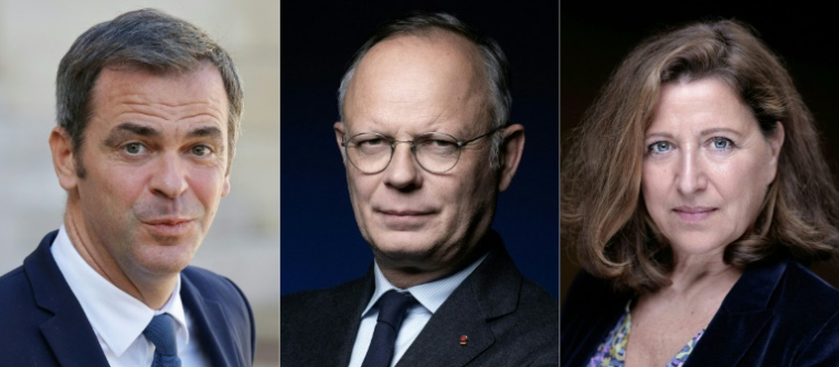 La menace d'un procès s'éloigne considérablement pour trois ex-membres du gouvernement, Edouard Philippe, Olivier Véran et Agnès Buzyn, visés par une enquête sur leur gestion du Covid-19 ( AFP / LUDOVIC MARIN )