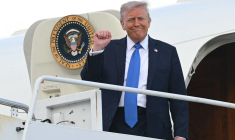 Donald Trump à Tuscaloosa, aux États-Unis, le 1er mai 2025. ( AFP / SAUL LOEB )